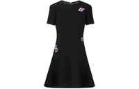LOUIS VUITTON Short Sleeved Dress Women's Black