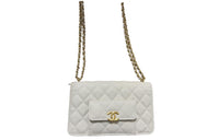 CHANEL WOC Leather 2-in-1 Pocket Bag Chain Shoulder Bag Crossbody Bag Regular Women's White