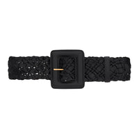 SAINT LAURENT Vegetable-Tanned Leather Leather Belts Women's Black Width 6cm