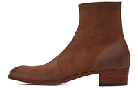 SAINT LAURENT Wyatt Ankle Boots Men's Vintage Brown