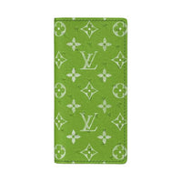 LOUIS VUITTON Brazza Ostrich Leather Card Holder Men's Green