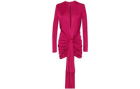 SAINT LAURENT Draped Cut-out Mini Dress