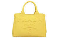 PRADA Canvas Canvas Bag Shoulder Bag Crossbody Bag Handbag Regular Women's Yellow