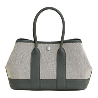 HERMES Canvas With Leather Crossbody Handbag Mini Women's Rain Cloud Gray