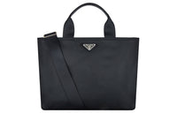 PRADA Nylon Fabric Handbag Women's Black