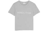 SAINT LAURENT Reverse T Shirt 'Gris Chine/Naturel'