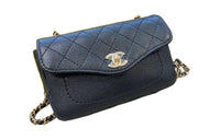 CHANEL Calfskin Crossbody Bag Shoulder Bag Mini Women's Black
