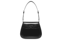 PRADA Cow Leather Shoulder Bag Women's Black