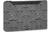 LOUIS VUITTON Reversible Pouch Monogram 3D Gray/Rainbow