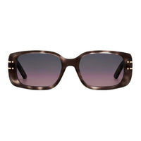 DIOR Plate Frame Irregular Shape Sunglasses Women's Tortoiseshell