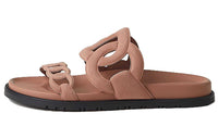 HERMES Extra Rubber Sole Slip Resistant Slide Slippers Women's Pink