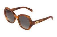 CELINE Acetate Irregular Shape Sunglasses Women's Brown