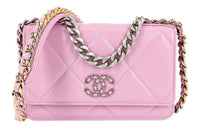 CHANEL Lambskin Handbag Shoulder Bag Crossbody Bag Women's Pink