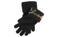 CHANEL Knit Gloves Women's Black