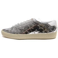SAINT LAURENT Court Classic Low Top Skateboard Shoes Men's Silver
