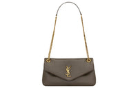 SAINT LAURENT Sheepskin Handbag, Shoulder Bag Women's Dark Brown