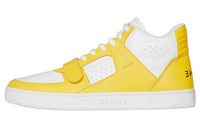 CELINE CT 02 Mid Top Stylish Skateboarding Shoes Men's White Yellow