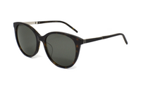 SAINT LAURENT Alloy Injection Molded Irregular Shape Sunglasses Women's Black