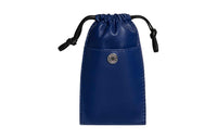 HERMES Pilo Milo Lambskin Swift Calfskin Cell Phone Pouch Women's Sapphire Blue/Black