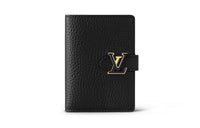 LOUIS VUITTON Taurillon Leather Wallet Women's Black