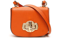 PRADA Cow Leather Shoulder Bag Women's Orange