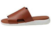 HERMES Slide Slippers Men's Brown