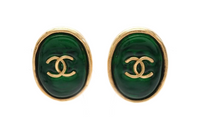 CHANEL 1995 Oval Earrings