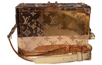 LOUIS VUITTON Leather Shoulder Bag Crossbody Bag Women's Gold