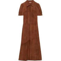 PRADA Short Sleeved Dress Women's Brown