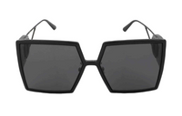 DIOR Acetate Metal Irregular Shape Sunglasses Women's Black