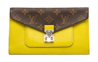 LOUIS VUITTON Leather Wallet Unisex Yellow