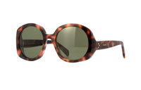 CELINE Acetate Round Sunglasses Women's Tortoiseshell