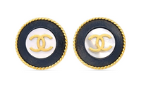 CHANEL 1996 Button Clip on Earrings