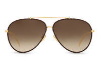 LOUIS VUITTON Sunglasses Unisex Gold/Brown