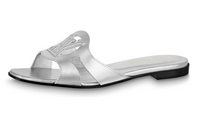 LOUIS VUITTON Isola Abrasion Resistant Slide Slippers Women's Silver