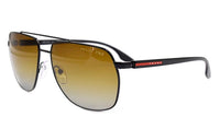 PRADA Sunglasses Men Matte Black/Brown Gradient Polarized