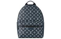 LOUIS VUITTON Monogram Shadow Calfskin Backpack Men's Ink Blue