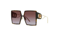 DIOR Irregular Shape Sunglasses Women's Tortoiseshell