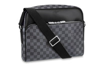LOUIS VUITTON Dayton Coated Canvas Reporter Bag Shoulder Bag Regular Men's Black Blue