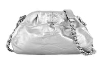 CHANEL Calfskin Evening Bag, Dumpling Bag, Cloud Bag, Shoulder Bag, Crossbody Bag Women's Silver