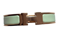 HERMES Clic Bangles Women's Green