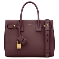 SAINT LAURENT Calfskin One Shoulder Handbag Women's Cabernet Sauvignon Red