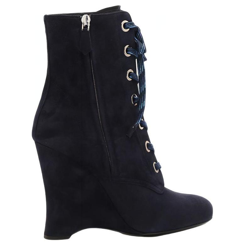 PRADA Ankle Boots Women's Black/Blue