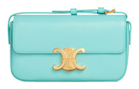 CELINE Shiny Cow Leather Shoulder Bag, Handbag, Shoulder Bag Women's Mint Green
