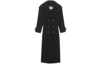 SAINT LAURENT Trench Coat Men's Black