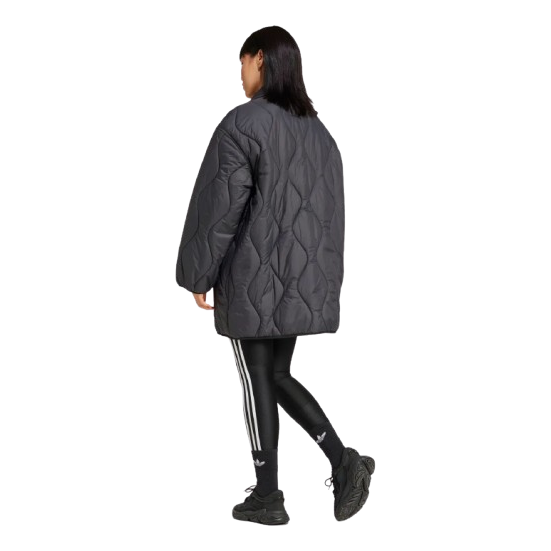 (WMNS) adidas Quilted Mid Jacket 'Black' IW5862