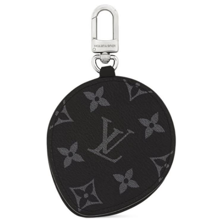 LOUIS VUITTON Leather Bag Accessory Men's Silver & Black