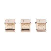 MIU MIU Steel Hair Clips Women's Gold
