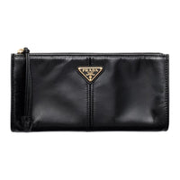 PRADA Leather Clutch Women's Black