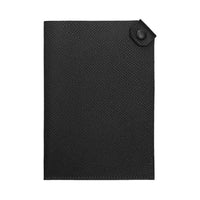 HERMES Tarmac Leather Passport Clip Wallet Women's Black